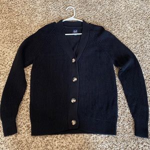 NWT Gap chunky button up cardigan-black